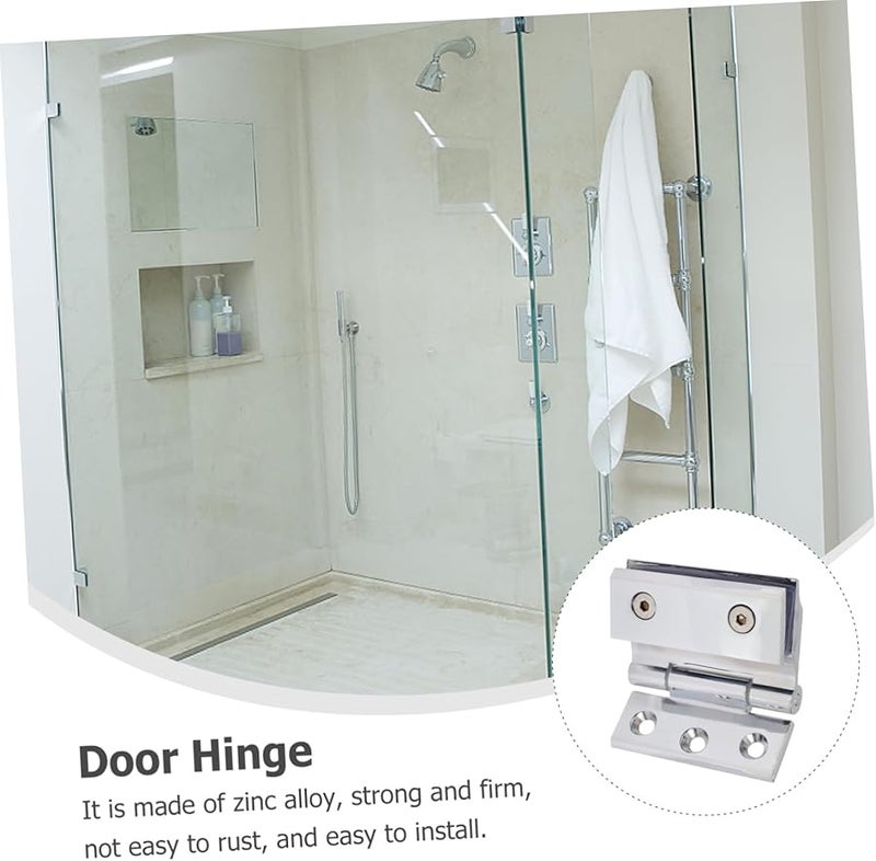 Balacoo Heavy Duty Glass Door Hinge Clamp Set Corrosion Resistant Easy Install - Image 3